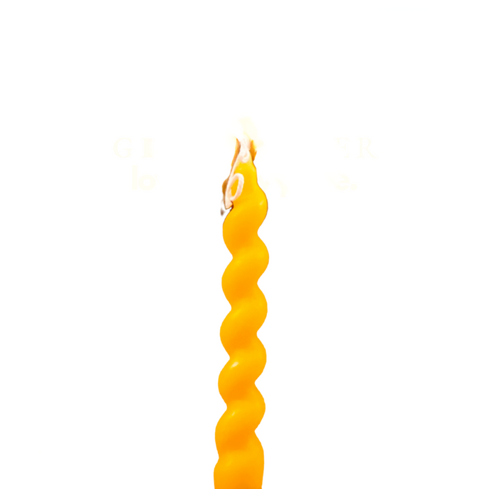 Twisted 7" Taper Beeswax Candlestick