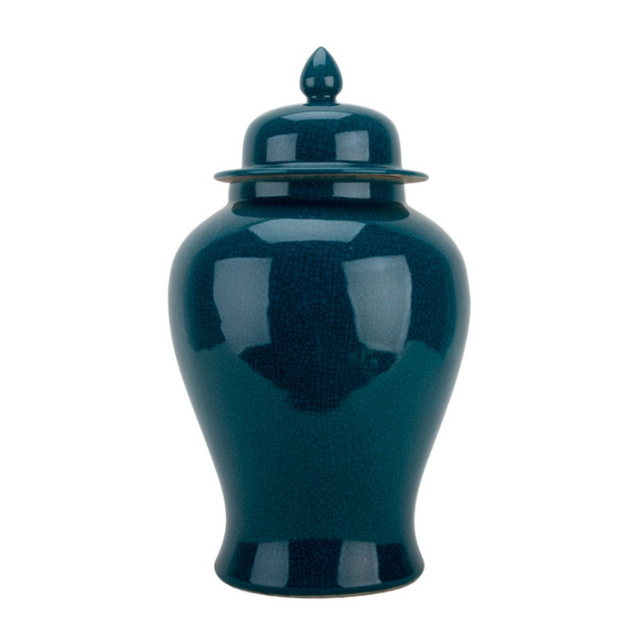 Peacock Green Ginger Jar