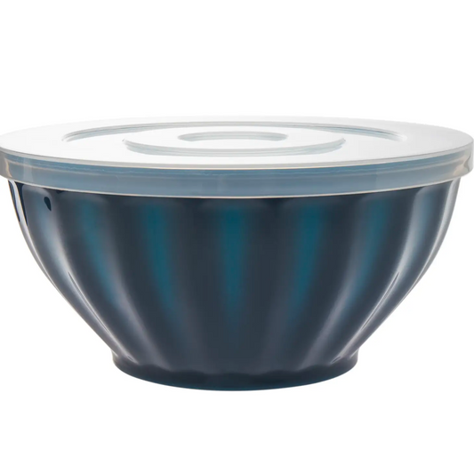 Navy Melamine Bowl with Lid