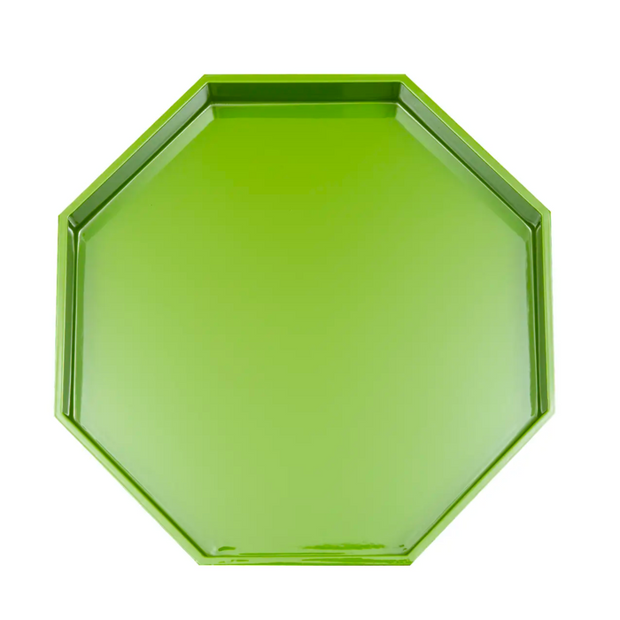 Small Octagonal Lacquered Tray in Parrott