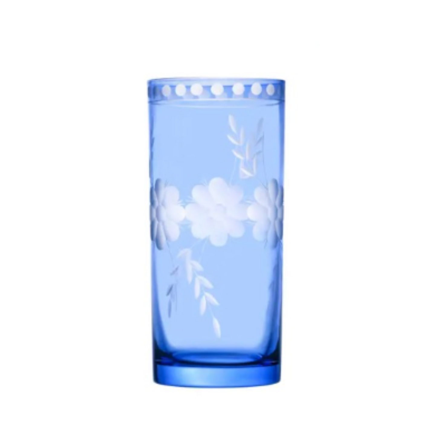 Belle Fleur Highball in Blue Glass