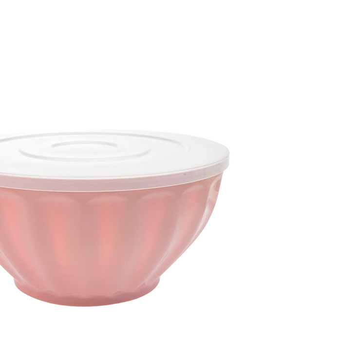 Pink Melamine Bowl with Lid