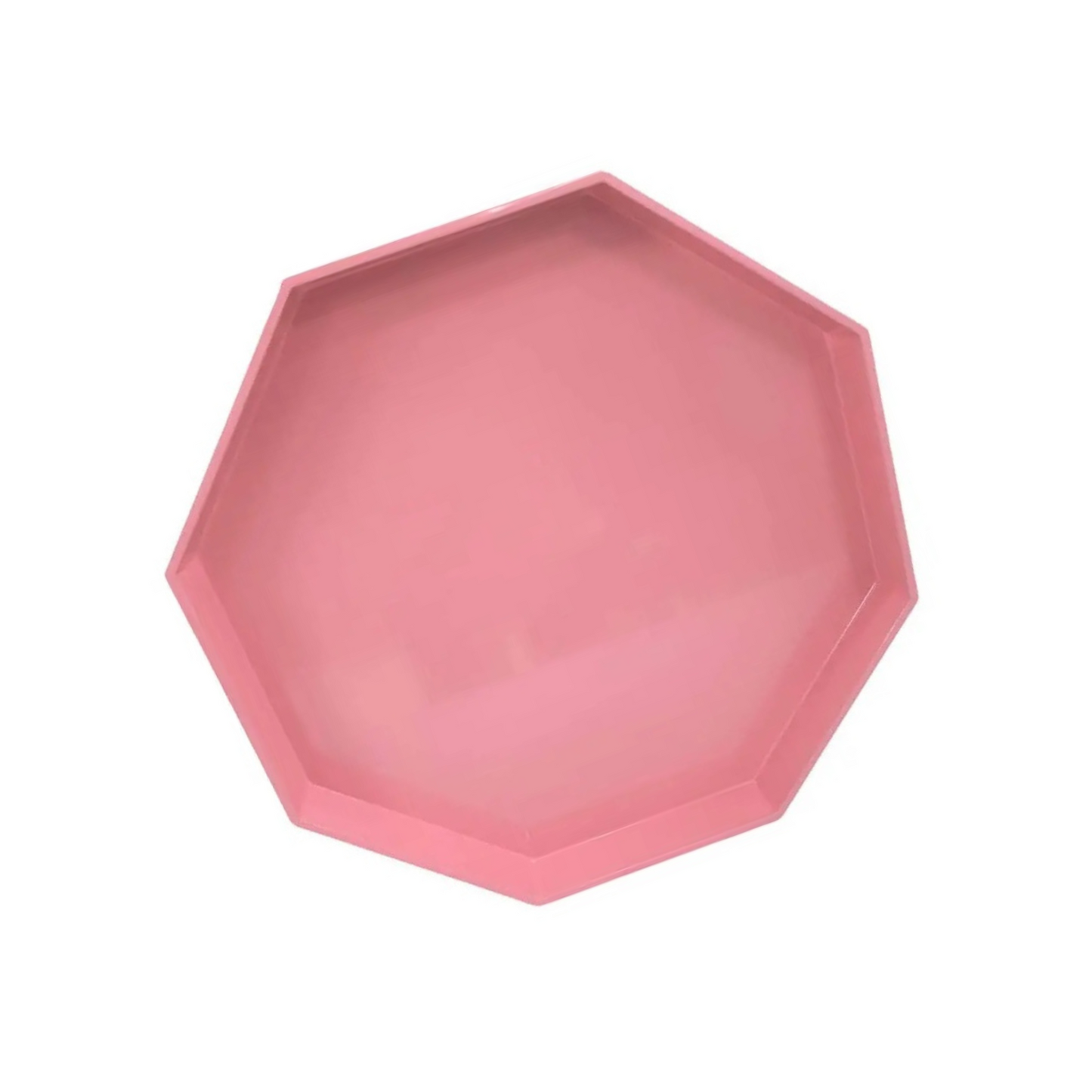 Eraser Pink Octagonal Lacquered Tray